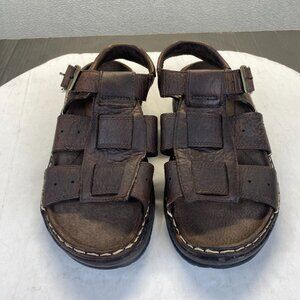 Bass 9M‎ Brown Leather,2551-972 Fisherman Sandals Summer Chunky 90s Y2K